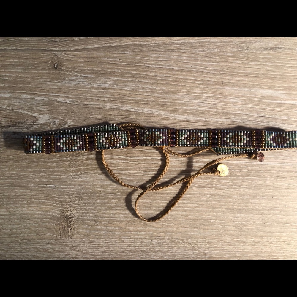 Anthropologie Beaded Choker Necklace